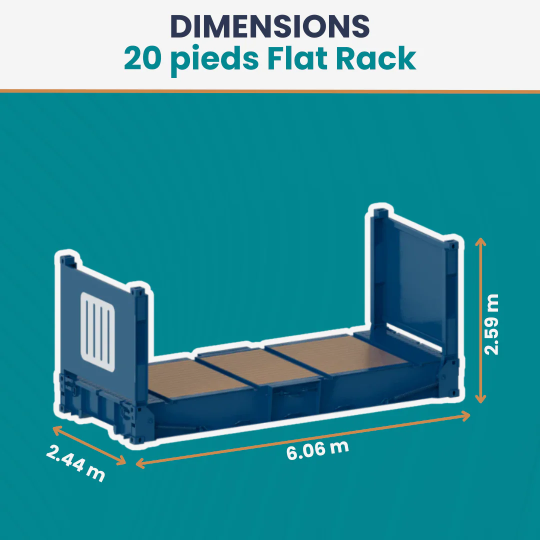 Conteneur 20 Pieds Flat Rack neuf