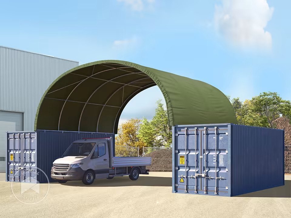 Abri sur container démontable 8×6