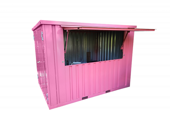 Container bar pliable 3 x 2m- Rose RAL 3014
