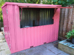 Container bar pliable 3 x 2m- Rose RAL 3014