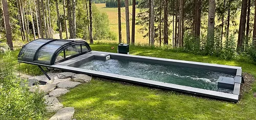 Conteneur Piscine Neuf avec Toit Pack Premium 6,2mx 2,5m