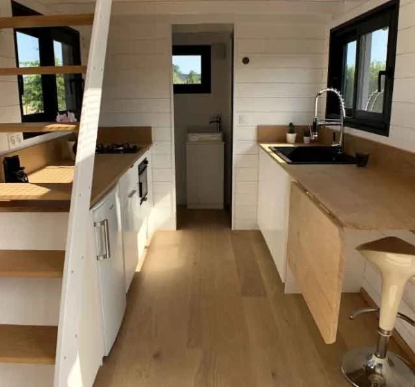 Beste Mezzanine Tiny House Familiale 6 place