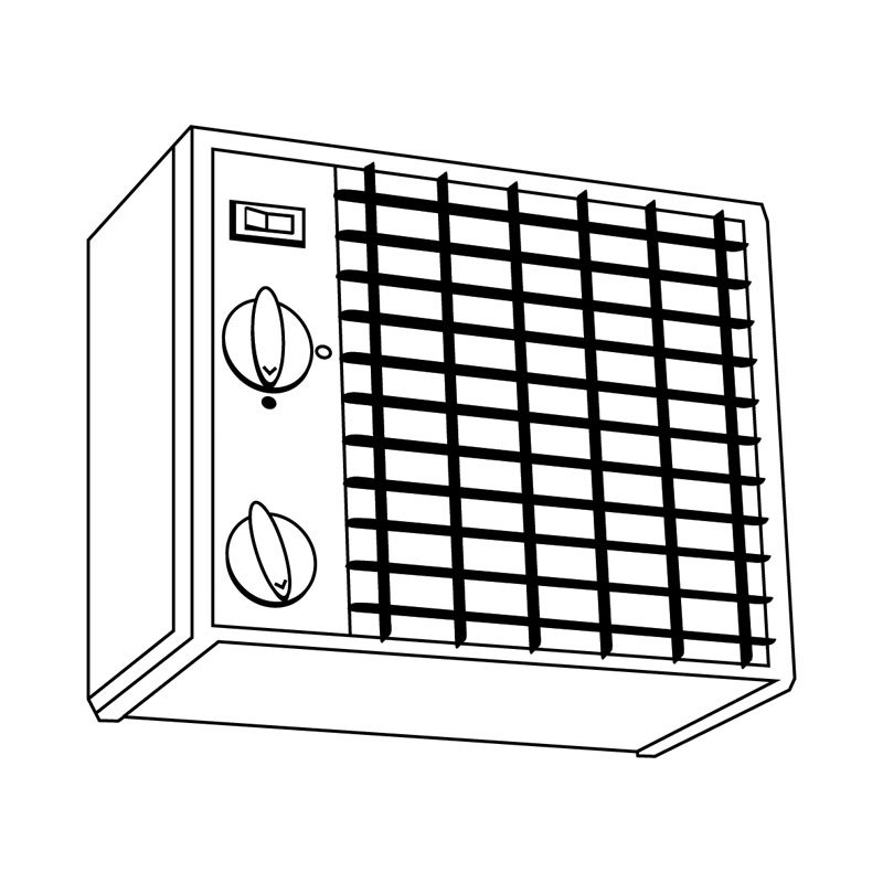 Chauffage soufflant industriel CAT 3KW pour conteneurs isolés