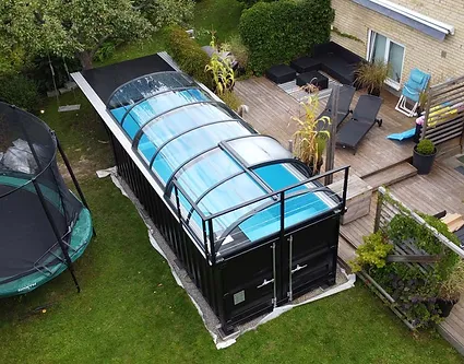 Conteneur Piscine Neuf avec Toit Pack Premium 6,2mx 2,5m