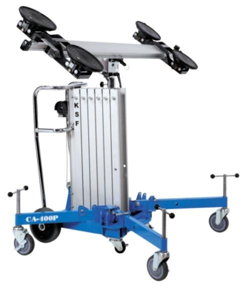 Monte-charge électrique CA400 GL - support pour vitre, capacité de charge 150 kg
