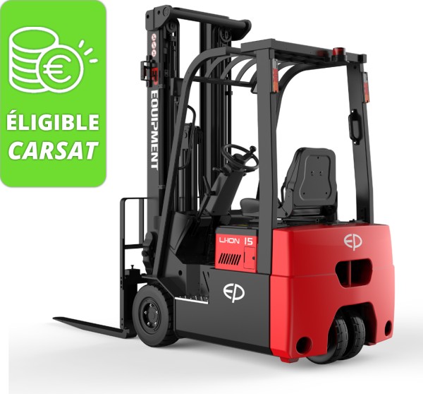 EP Chariot élévateur électrique compact 3 roues CPD15TVL - 4800 mm - Configuration CARSAT