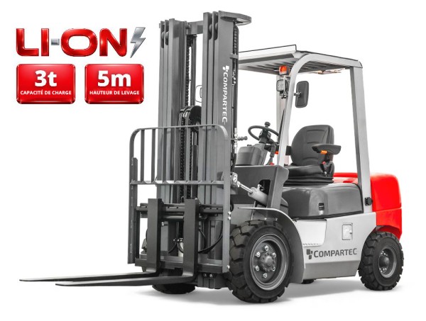 Chariot élévateur électrique Silverfox – 3000 kg, 5000 mm