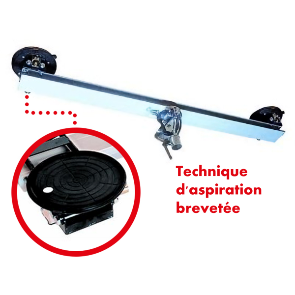 Vérin de succison G-CM / G-LS - traverse à verre pour élévateur de montage CM520