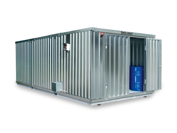 Conteneur pour matières dangereuses SRC-S 3.3W galvanisé, avec porte à un seul vantail