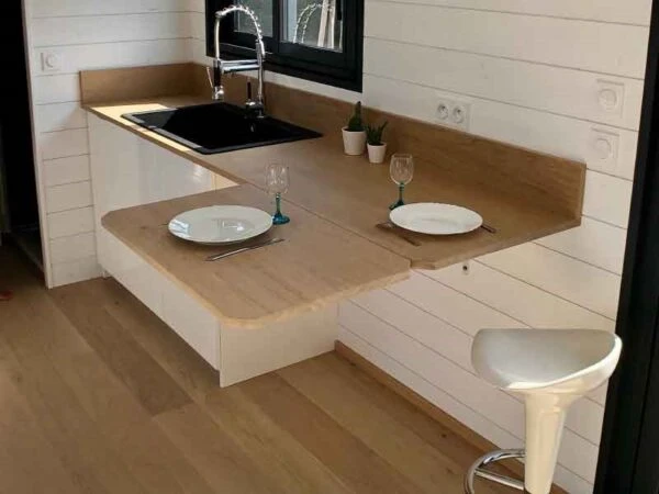 Beste Mezzanine Tiny House Familiale 6 place