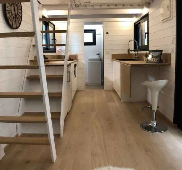 Beste Mezzanine Tiny House Familiale 6 place