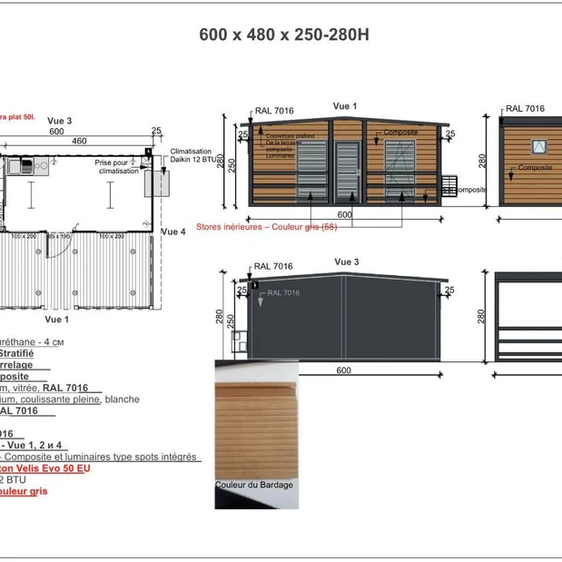 Container Bungalow Meublé avec Chalet de Jardin  Neuf