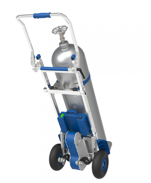 Diable monte-escalier électrique COMPARTEC + Support pour 2 bouteilles de gaz