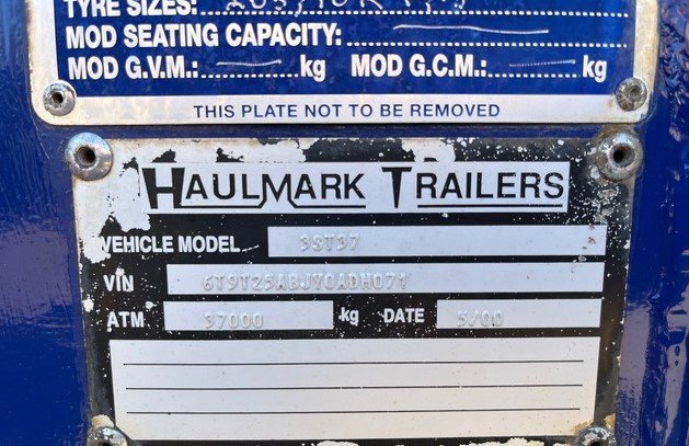 Ridelles Haulmark Tri/A B-Double de 7 m