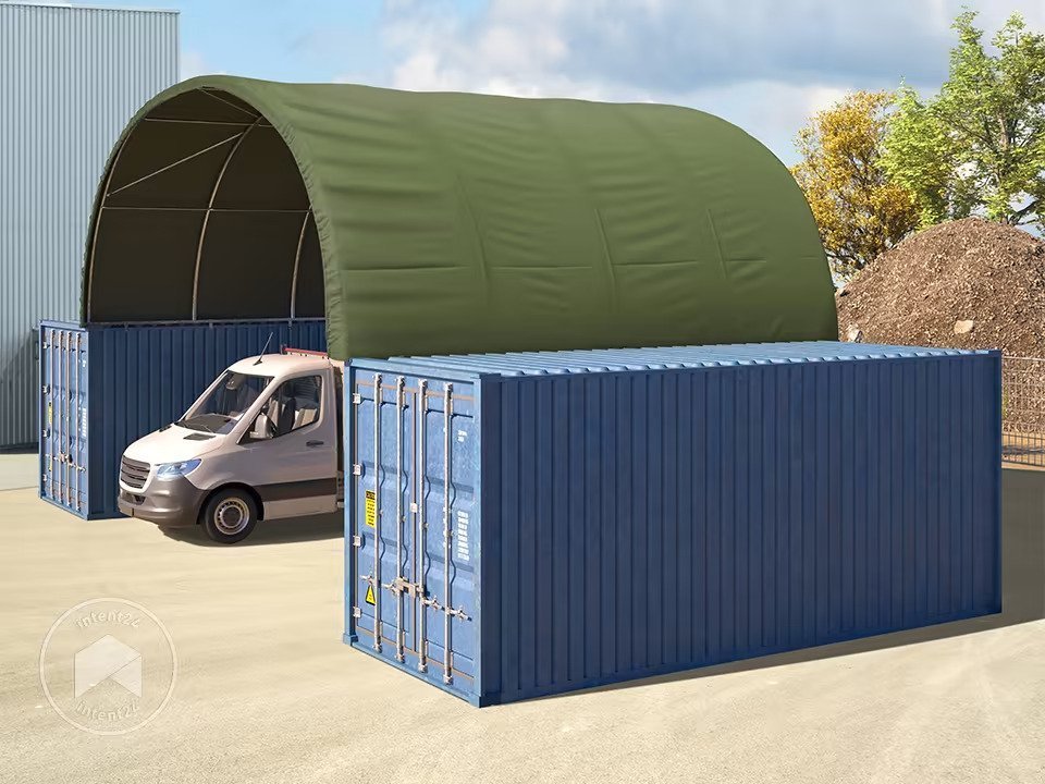Abri sur container démontable 8×6