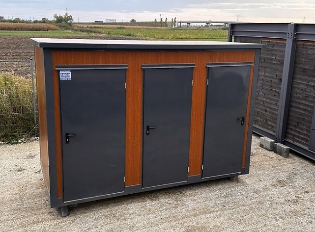 Container Sanitaire Pavillon WC avec Triple Cabine