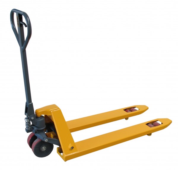 Transpalette manuel avec double roulettes robustes et capacité de charge 2.500 kg